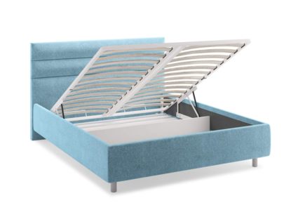 Кровать Сонум Linda Микровелюр Светло-серый (с подъемным механизмом) 180х200