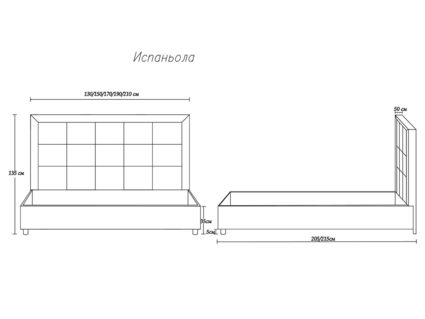 Кровать Димакс Испаньола Нуар с подъемным механизмом 200х190