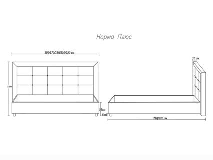 Кровать Димакс Норма + Нуар 140х200