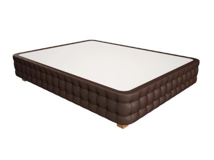 Кровать Mr.Mattress Twin Box экокожа Brown 200х195