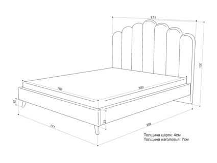 Кровать Sontelle Style Lixano Velutto 01 140х190