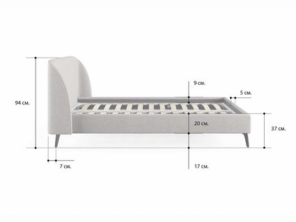 Кровать Сонум Rosa Экокожа Белая 160х190