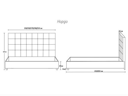 Кровать Димакс Нордо Нуар 160х200