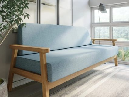 Диван Арско Флори трехместный голубой