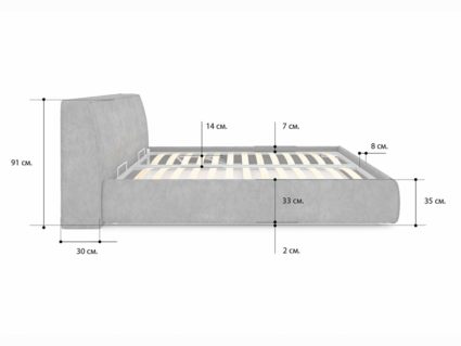 Кровать Сонум Altea Кашемир Горчичный 120х190