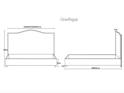 Кровать Димакс Сальвадор Альбус 140х200