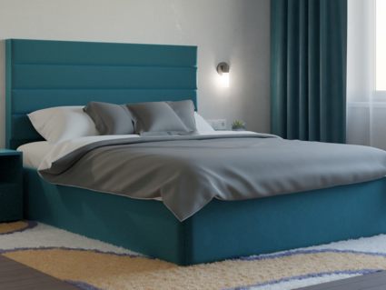 Кровать Lonax Кармела велюр Dolly-8 (с основанием) 140х200