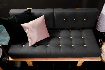 Диван Арско Торн-М двухместный черный Длина 140 см